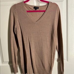 The Limited Taupe V-Neck Sweater